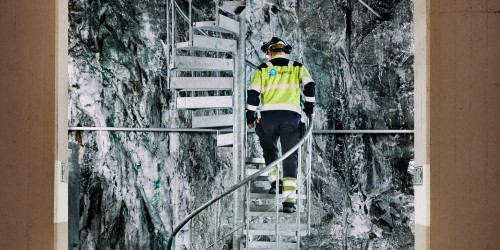 Man inside a power plant