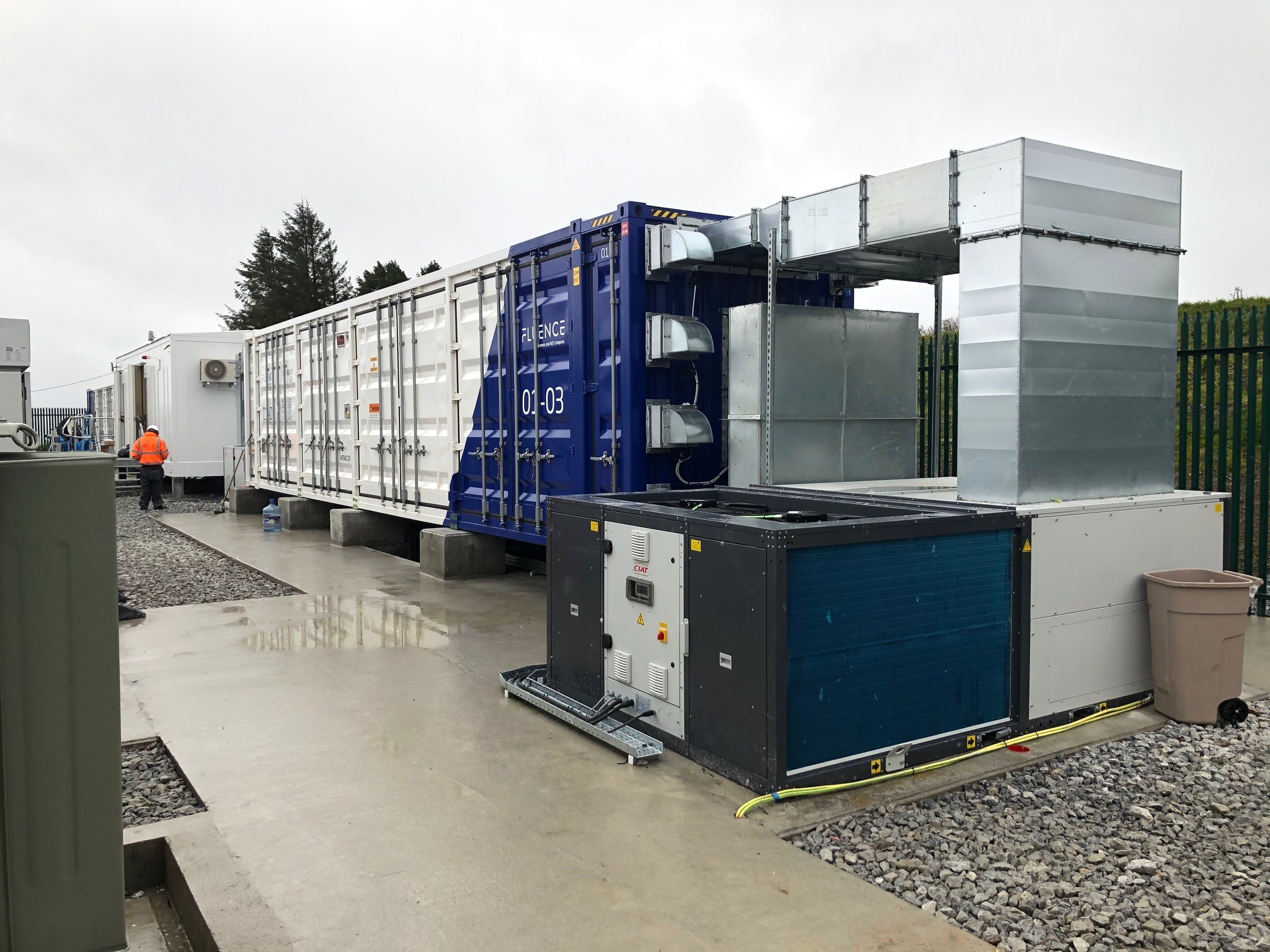Stacked containers