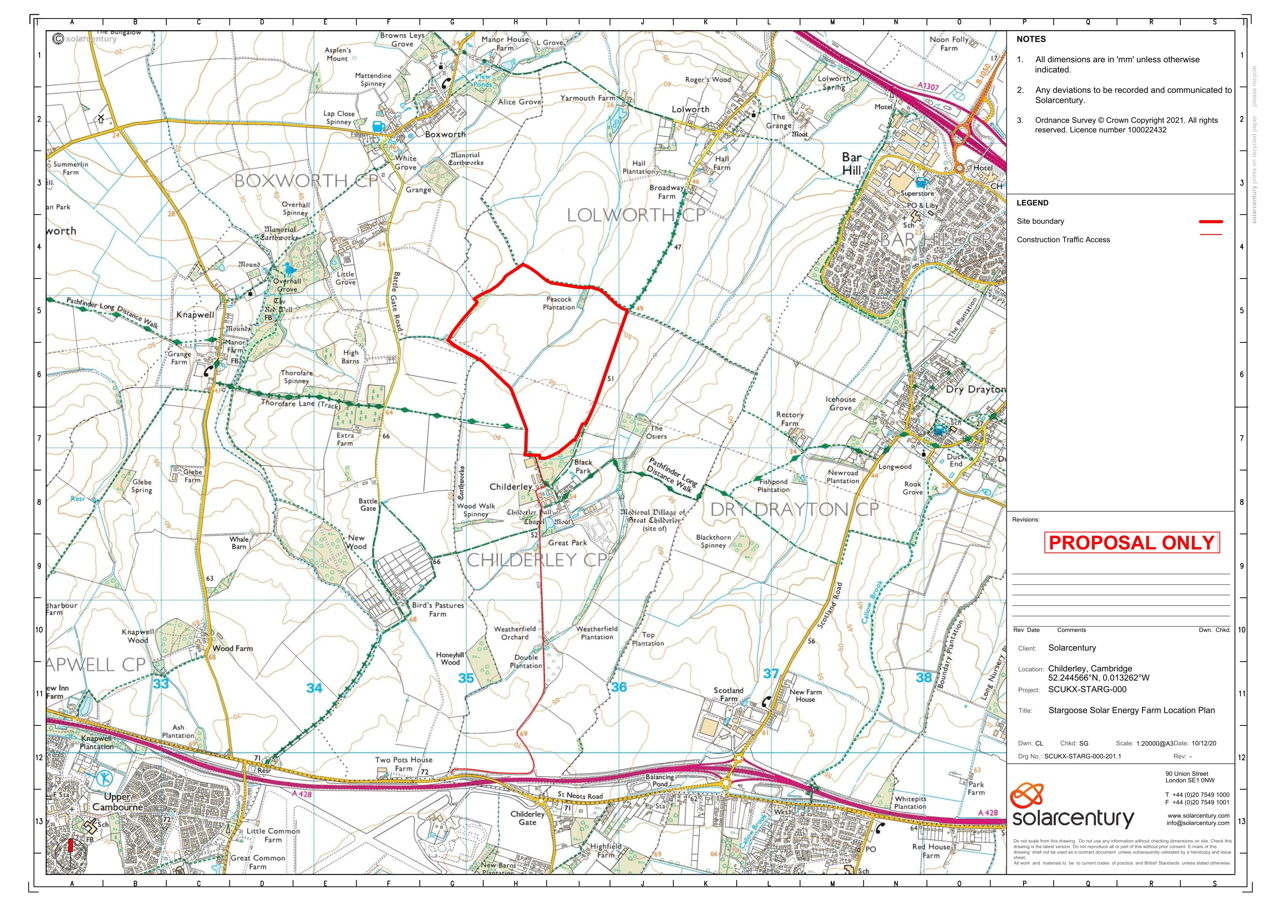 Startgoose solar location map