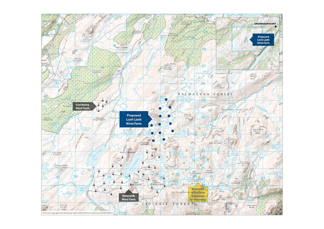 Loch Liath Site Map - Click for Larger Image