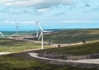 Wind turbines in the countryside