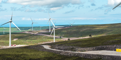 Wind turbines in the countryside