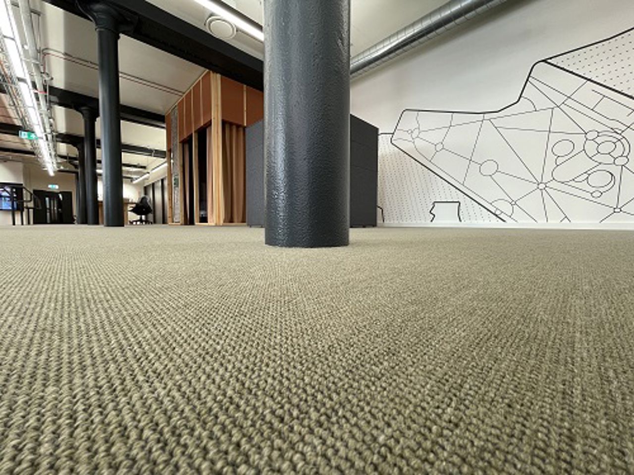 Picture of office space and carpet tiles
