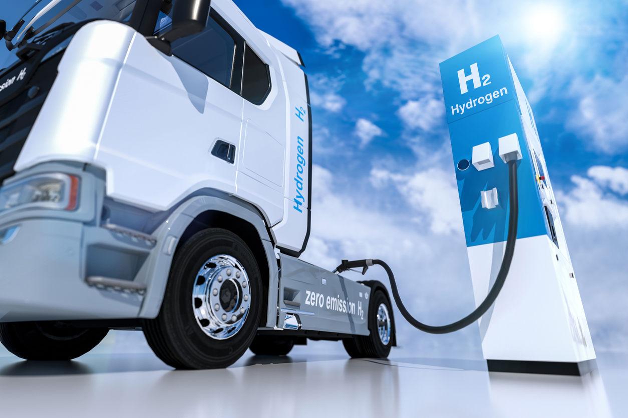 3D rendering of H2 combustion truck engine for emission free ecofriendly transport. (Photo: Audioundwerbung)